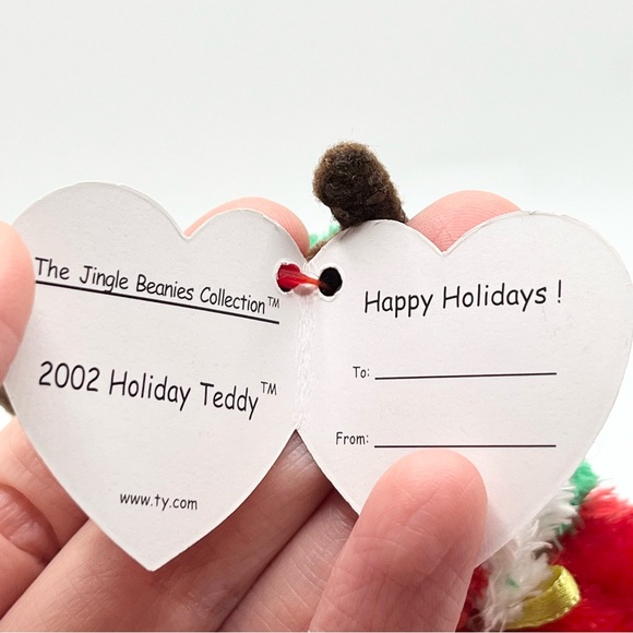 Vintage 2002 Ty Jingle Beanies Holiday Teddy Bear Beanie Baby Christmas Ornament - Picture 5 of 6